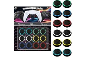 EOAMEN Thumb Grips Joystick Caps for PS4/PS5/XBOX Controller, Silicone Joystick Caps Ps5 Controller Grip with Anti-Stickiness, Anti-Slip, Anti-Fingerprint(12 pcs)