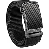 CHAOREN 1.5" Nylon Ratchet Belts for Men - Adjustable Casual Work Belt with Slide Buckle - Trim to Fit