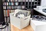 Curver My Style Rattan 18L White Storage Baskets Rectangular view 5