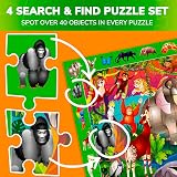 QUOKKA Jigsaw Puzzles for Kids 4-8 3 Pack 60 Piece Floor Puzzles Animals Forest view 3