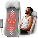 COMFIER Cordless Back Massage Chair Pad with Multi Functions, 2D/3D/Mix Shiatsu Neck and Back Massager with Heat, Chair Massager for Home Office Indoor/Outdoor Use