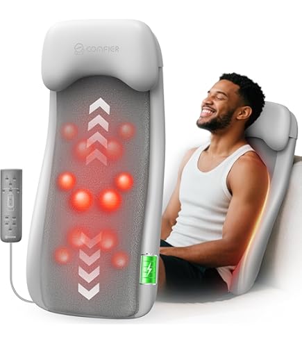 Shiatsu Neck And Back Massagers With Heat, 150 Mins Uses, 4 Modes & Adjustable Massage Head, Electric 3D Deep Tissue Kneading For Shoulder, Leg, Muscle Soreness, Pain Relief, Relaxation For Women