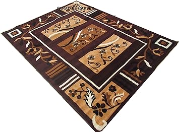 Paradise Carpet Creation Traditional Antique Carpet (Brown, Acrylic, 6 X 8 Feet)