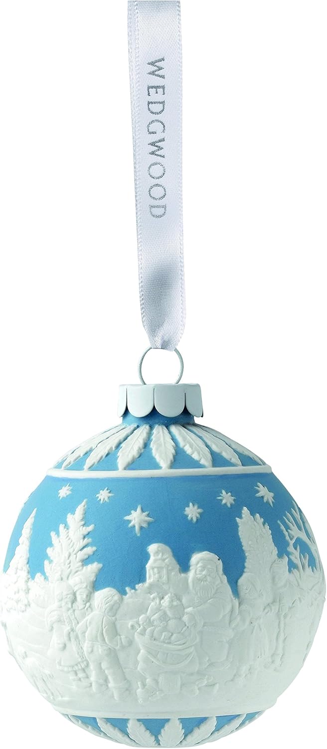Decorazioni Natalizie Wedgwood.Wedgwood Visiting Palle Di Natale Decorazione Per Albero Di Natale Blu Collezione 2016 Natale Amazon It Casa E Cucina