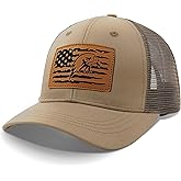 American Flag Trucker Hat for Men Women, Tactical Operator Dad Snapback Hat, Adjustable Fit Mesh Baseball Cap for Men