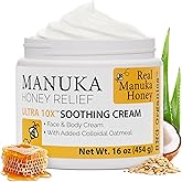 Super Natural Goods Manuka Honey Cream (16oz) &ndash; Hydrating Lotion for All Skin Types Suitable for Kids and Adults | Moisturizing Body Cream with Real Manuka Honey Aloe Vera Juice and Cocoa Butter