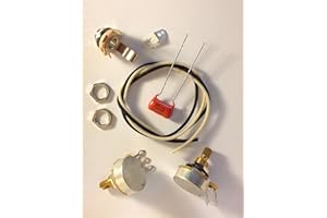 AXEGRINDERZ GUITAR TONE PRODUCTS Wiring Harness Kit For P Bass CTS 450G Knurled Pots .068uf 225P Orange Drop Cap