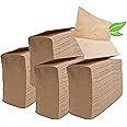 1250ct Brown Organic Unbleached Z-Fold Paper Towels | 100% Post-Consumer Waste, Sustainable Multifold Towels Bulk | Recycled Paper Towels for Practical Use