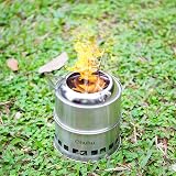 Ohuhu Rocket Stainless Steel Camping Stove Wood Alcohol Portable Outdoor Cooking view 9
