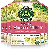 Traditional Medicinals Organic Mother's Milk Women's Tea, Promotes Healthy Lactation, 16 Tea Bags (Pack of 6)