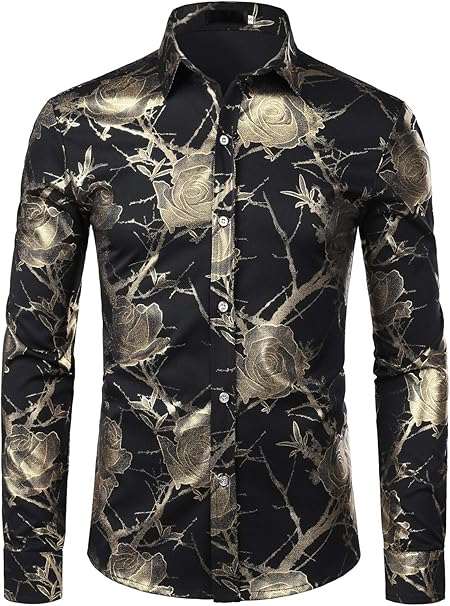 camisas doradas para hombre