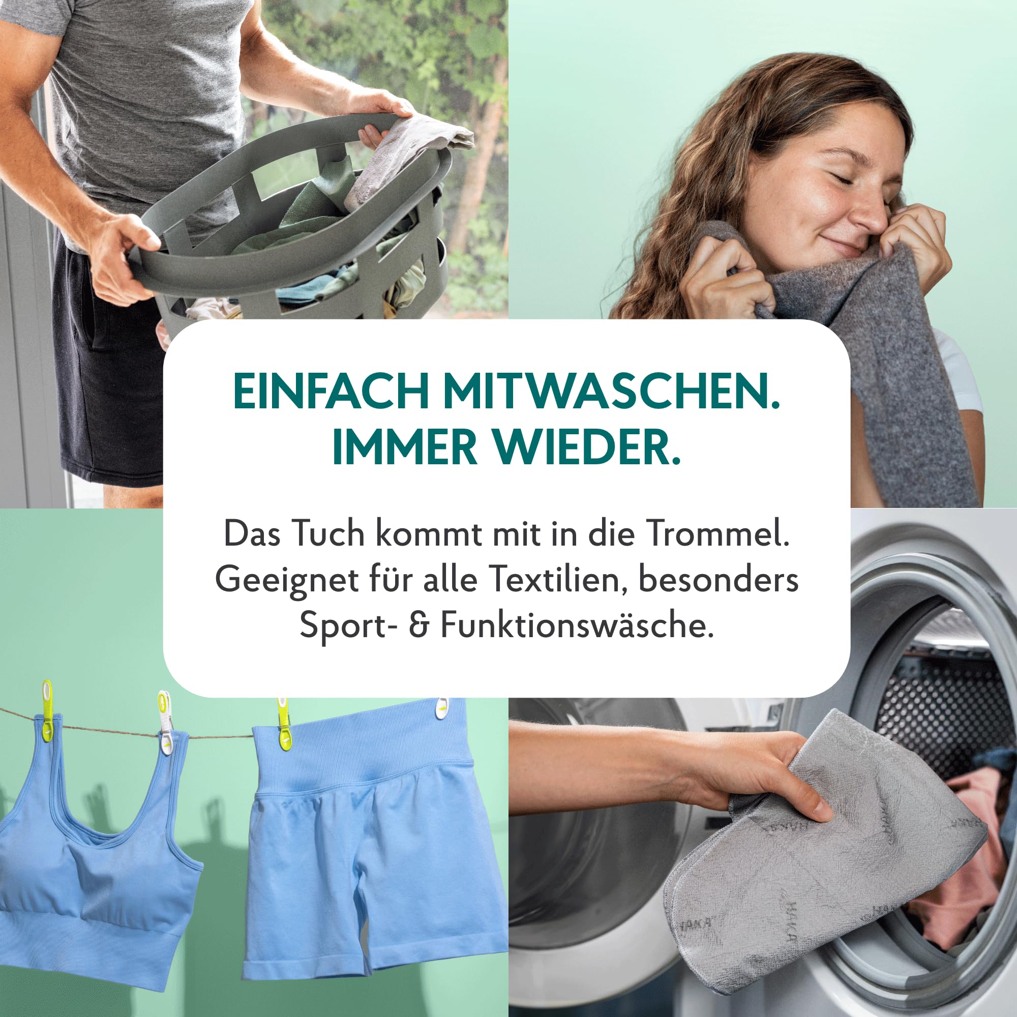HAKA Hygiene Silbertuch, für frische Wäsche, 1 Stück 150 WL, antibakteriell 5