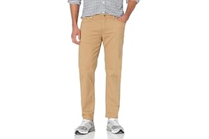 Amazon Essentials Men's Pants, Relaxed-Fit, 5-Pockets, Stretch Twill