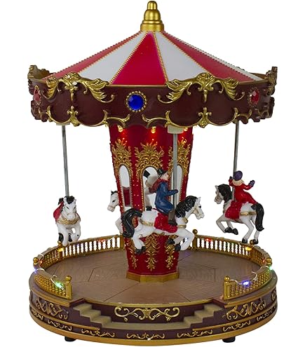 Amazon.com: Lemax Christmas Cheer Carousel, Battery Operated (4.5V