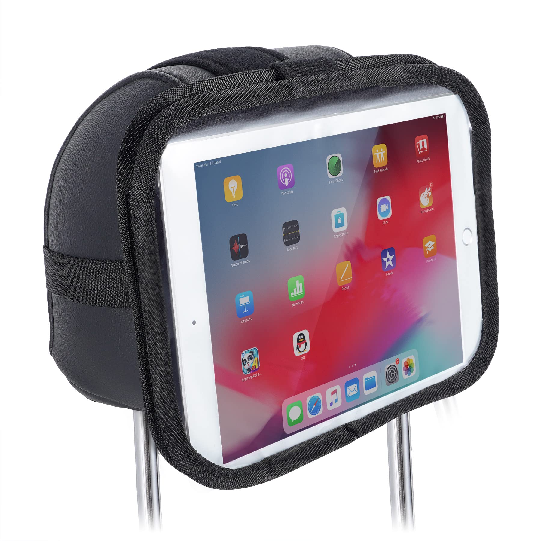 Photo 1 of WixGear Universal Tablet Headrest Mount – Adjustable, Lightweight, and Durable Car Holder for iPads, Tablets, and E-Readers (Fits Devices Up to 10-inch Screen)