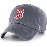 47 Brand MLB Vintage Navy Primary Logo Clean Up Adjustable Baseball Cap Hat, Adult One Size Fits All