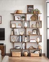 VASAGLE 6-Tier Bookcase 24 x 70 x 191.6 cm Room Divider Rustic Brown LBC61BX view 3
