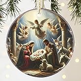 Nativity Christian Ornament - Religious Gift Idea for Christmas Tree Decor