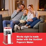 VonShef Popcorn Machine Retro 1200W Air Popcorn Maker Red view 7