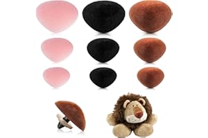 KIGEAPUEL 90 Pcs Safety Noses for Amigurumi Plastic Safety Noses for Stuffed Animals Pink Brown Doll Crochet Noses with Washers 11mm 15mm 20mm for Craft Doll Puppet Plush Toy Bear Accessories