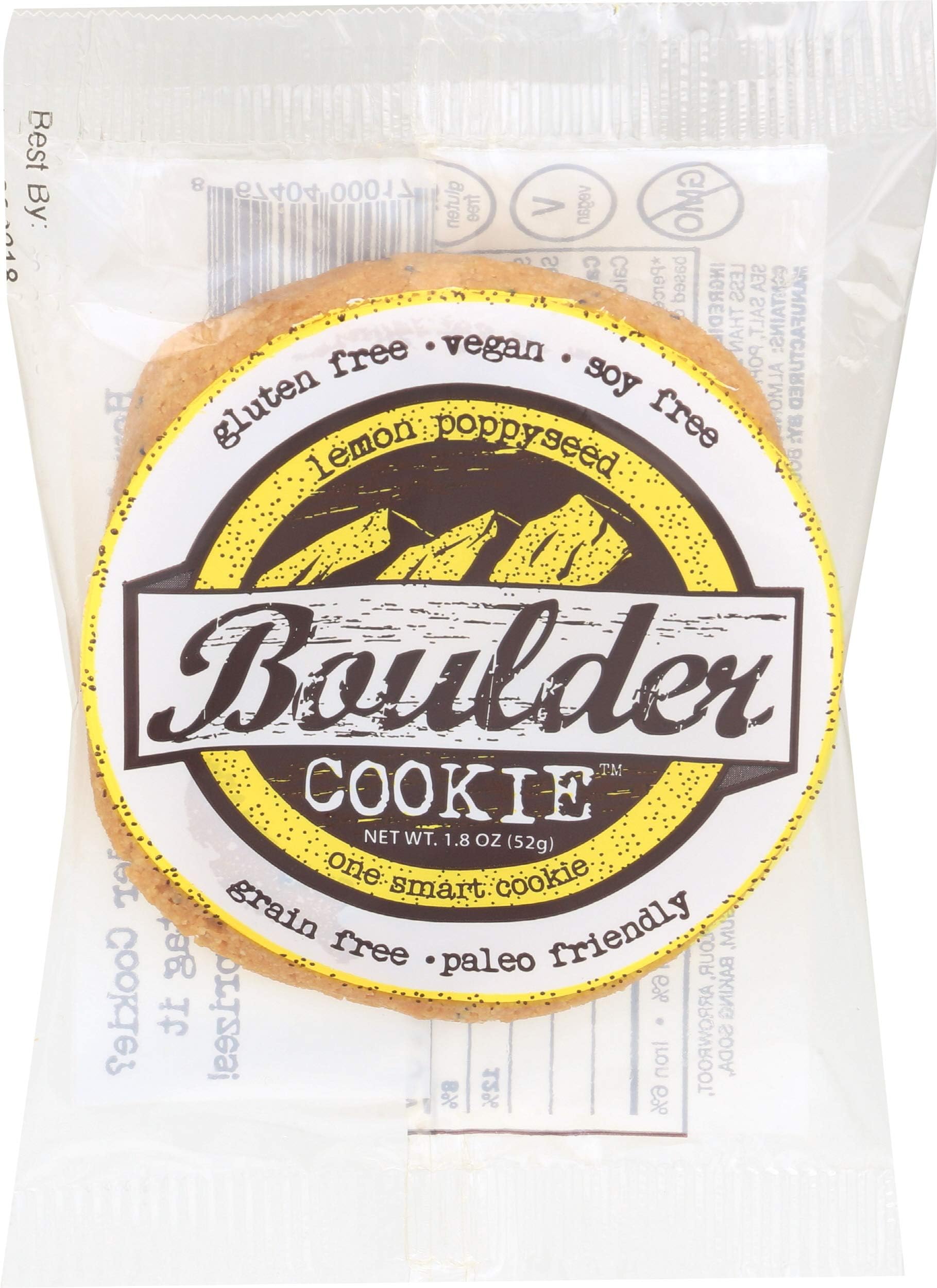 Boulder Cookie, Cookie Lemon Poppyseed, 1.8 Ounce