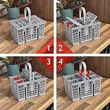 Spares2go Dishwasher Cutlery Basket Universal Cage Detachable Handle view 3