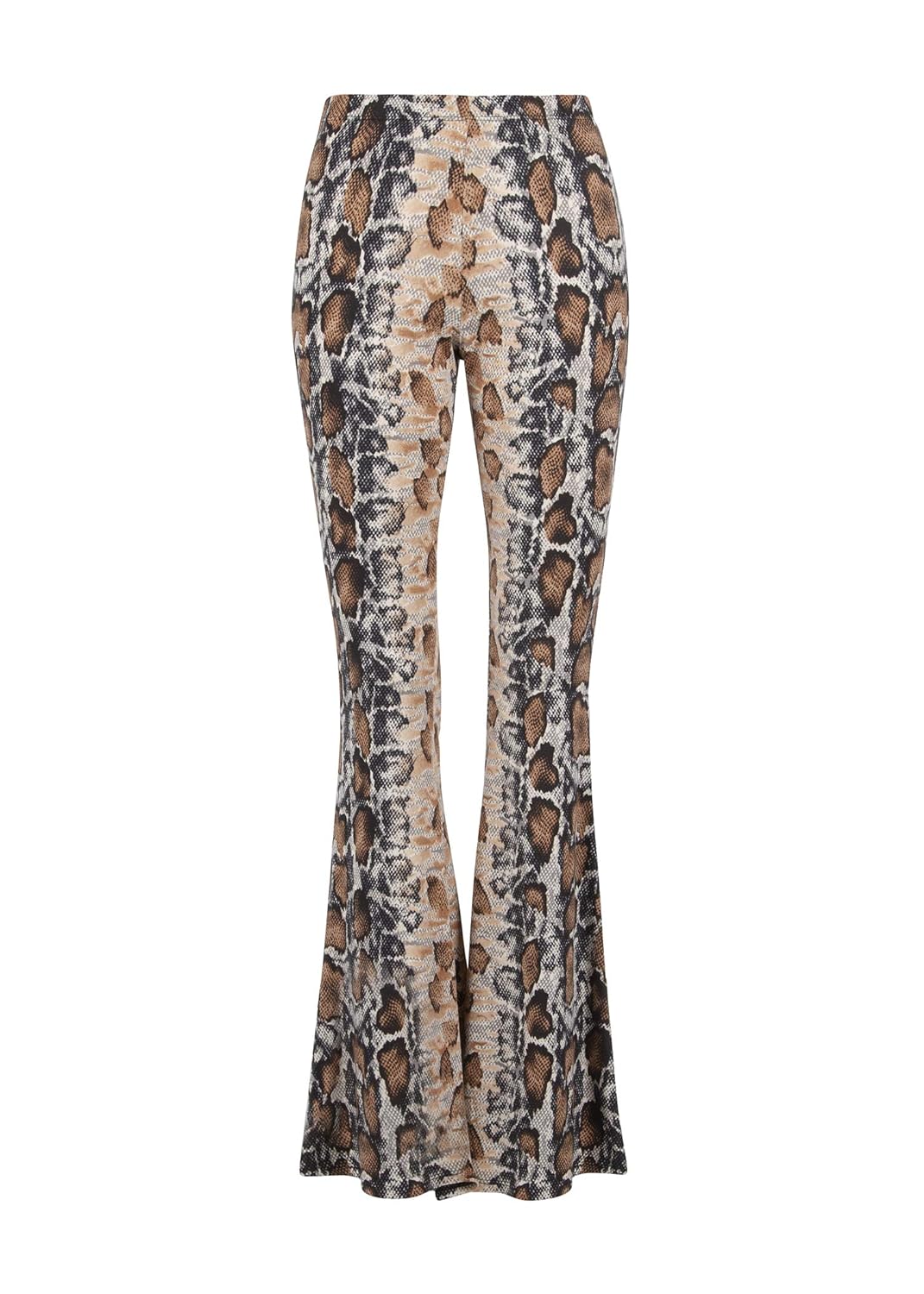 snake print bell bottoms