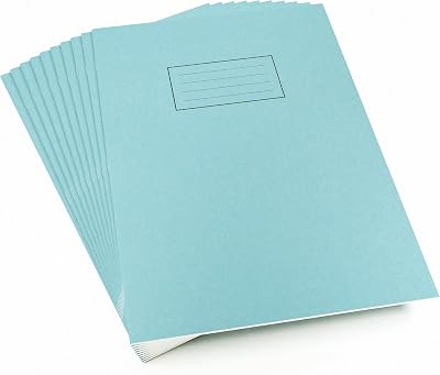 Silvine A4 Exercise Book Blue 7mm Squares 80 Pages Pack of 10