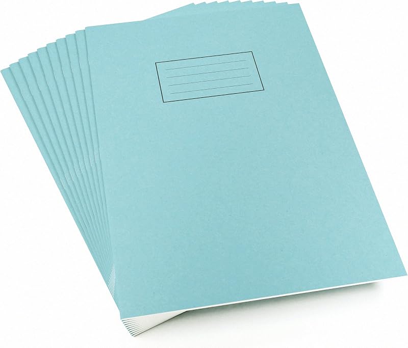 Silvine EX114 Plain Exercise Book Blue Pack of 10 A4 80 Pages