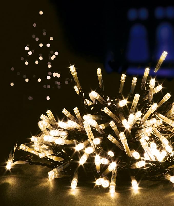 Premier 200 Battery Op Warm White String Christmas Lights LV112384WW