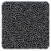 Auvoau 2mm Seed Beads Opaque Black About 8000pcs/170Grams 12/0 Small Craft Beads for DIY Bracelet Necklaces Craft Jewelry Making Supplies (Black)