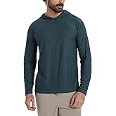 ODODOS Men's Long Sleeve Hoodie - odSTRATUM Tech Performance Pullover - Ultra Soft Moisture Wicking UPF 50+ Top