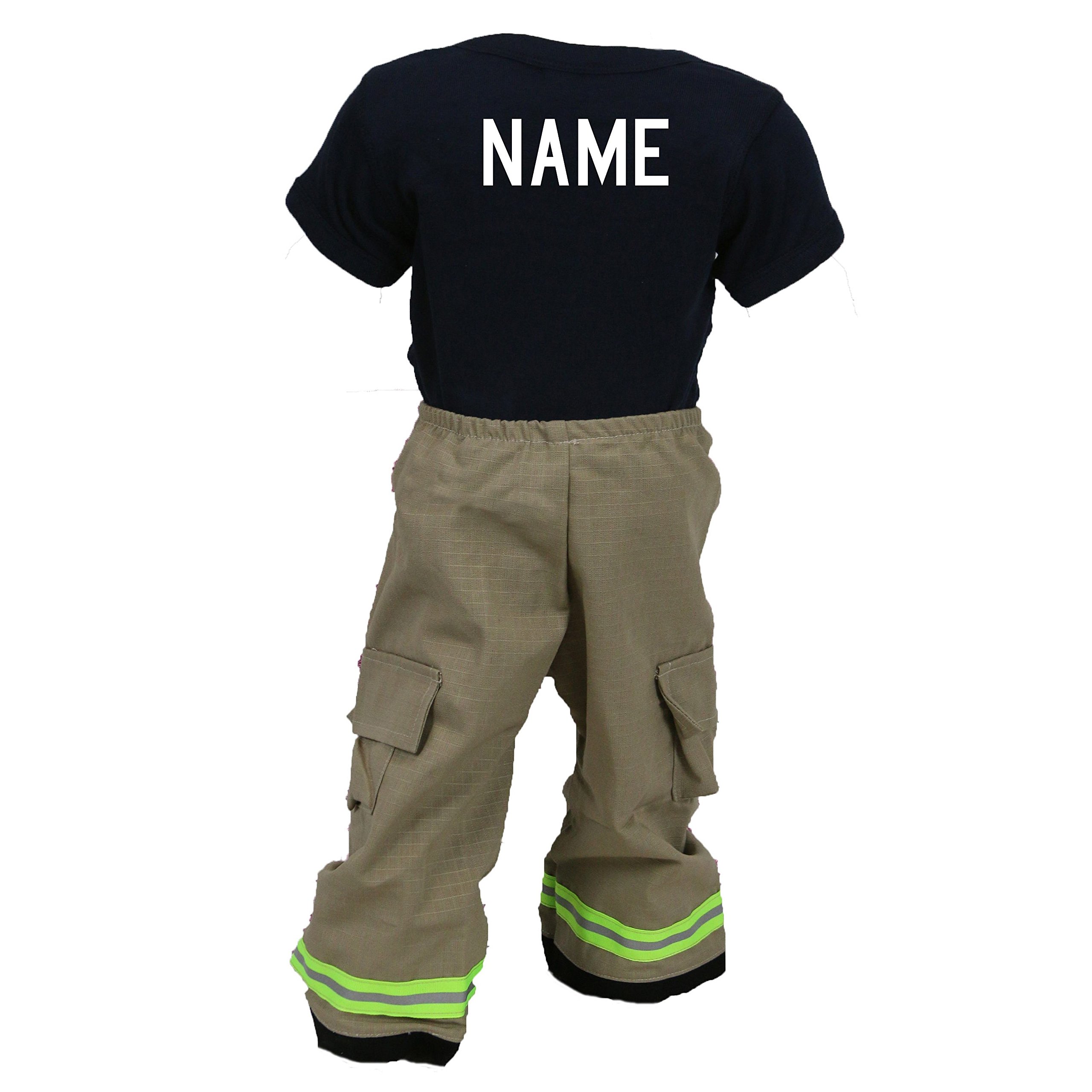 Firefighter Original Personalized Tan 2-Piece Baby Outfit