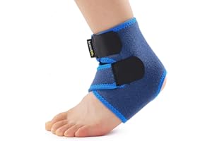 BraceUP Kids Ankle Brace – Youth Sports Support for Boys & Girls, Adjustable Foot Stabilizer for Sprains, Injuries & Active Play for Daily Wear (S 4'1"-4'11" ft)