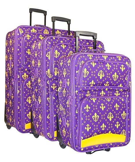 fleur de lis luggage set