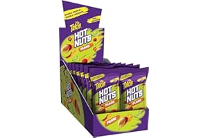 Takis Hot Nuts - Double Crunch Spicy Coated Peanuts - Flare Flavor (Medium Chili Pepper & Lime), Box of 12, Purple
