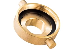 CATILON Fire Hydrant Hose Adapter, Fire Hydrant Adapter with Pin Lug 2-1/2" NST (NH) Female x 1-1/2" NST (NH) Male, Brass Fire Hose Adapter for Fire Hydrants, Hoses,Pipes