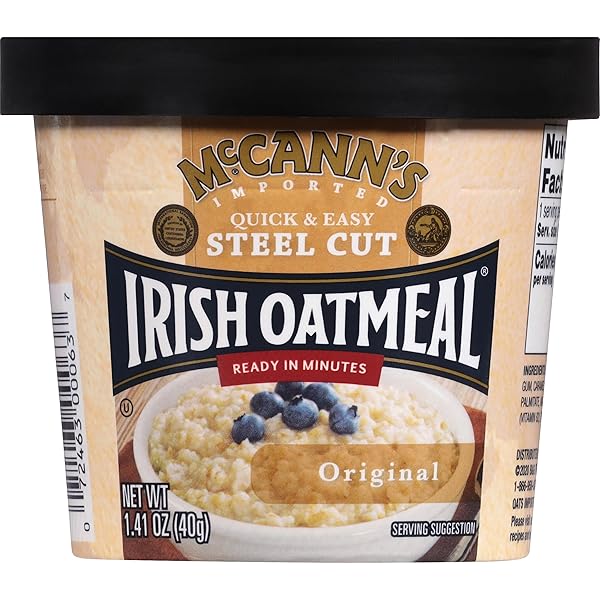 MCCANN’S IRISH OATMEAL INSTANT OATMEAL CUP, ORIGINAL, 1.4 OUNCE (PACK OF 12)