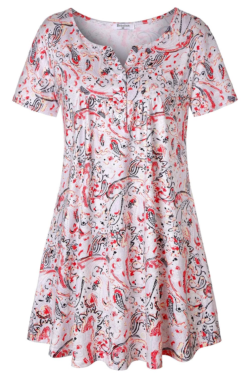 Buy Bobolink Zulily Tunics for Women Flora Top TShirt Loose Fitted
