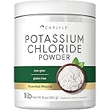 Potassium Chloride Powder Supplement 16 oz | Food Grade | Salt Substitute | Vegan, Vegetarian, Non-GMO, Gluten Free | by Carl