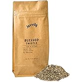 Jovvily Blessed Thistle Herb, 8 oz, Herbal Tea, Cut & Sifted