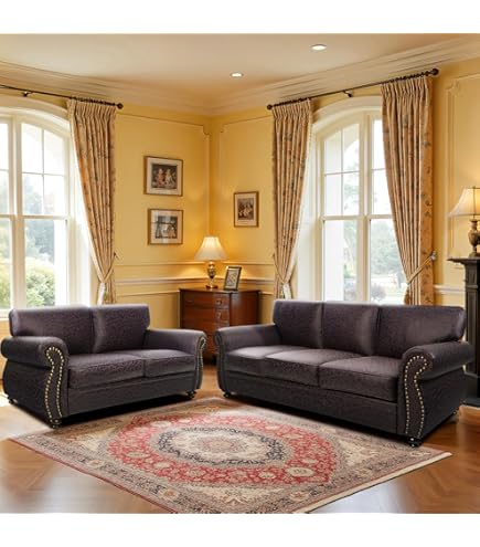 Amazon.com: ACME Furniture Versailles Crescent Sofa Tufted Silver