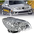 DIBON AUTO Headlight Compatible for Mercedes Benz W204 C Class C300 C230 C350 2008 2009 2010 2011 Headlamp (Right Side)