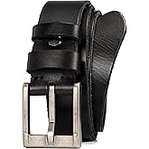 WOLFANT Full Grain Leather Casual Work Belts for Men,100% Italian Real Solid Leather