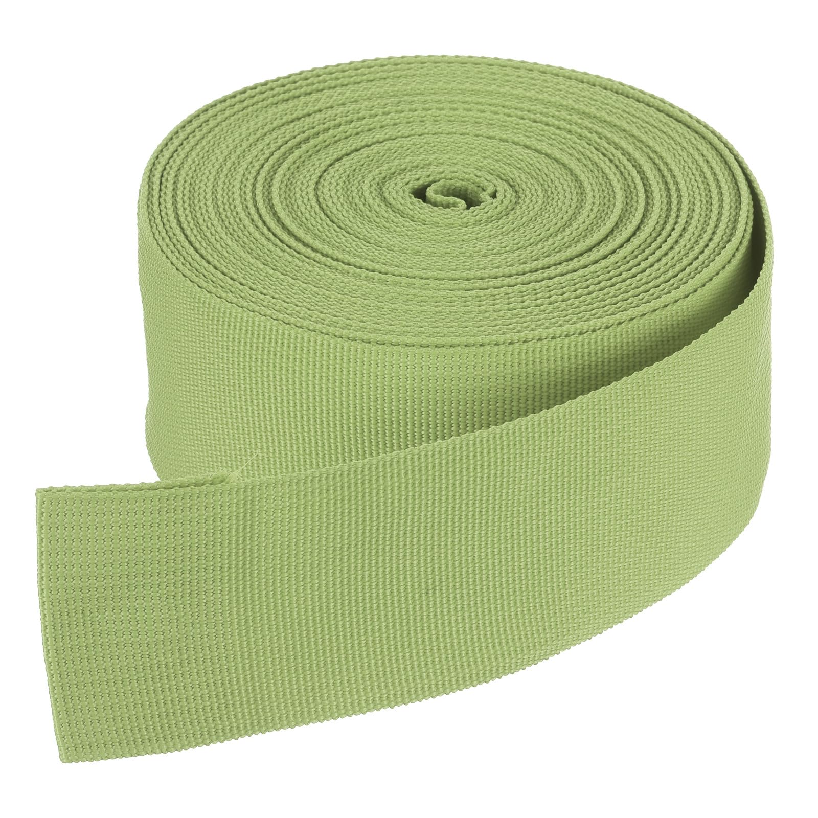DMiotech 10 Yard x 2 Inch Width Nylon Webbing Strap Poly Flat Webbing Strapping for DIY Craft Backpack Strapping, Sewing, Outdoor Gear Repair, Light Green