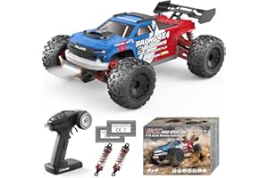 Scientoy 1/16 RC Cars 45 KPH, 4WD All Terrain High Speed Remote Control Car, Offroad RC Truck with 2 Rechargeable Batteries, 60 Mins Runtime, 2.4GHz Fast RC Cars for Adults, Kids and Boys Gifts