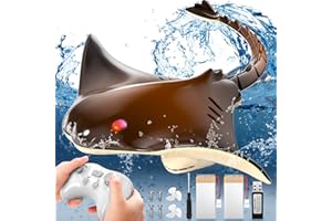 EPPO Remote Control Shark Stingray Toys High Simulation Scale Robot Fish, Swimming Pool Bathroom Great Gift RC Boat Toys for 4 5 6+ Year Old Boys and Girls Christmas Birthday Gifts
