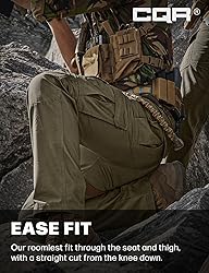 CQR Men's Tactical Pants, Water Resistant Ripstop