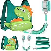 Toddler Harness Leash with Anti Lost Wrist Link, Accmor Cute Dinosaur Kids Harness Children Leash, Adorable Anti Lost Leash Walking Wristband Assistant Strap Belt for Baby Boys Girls Outdoor