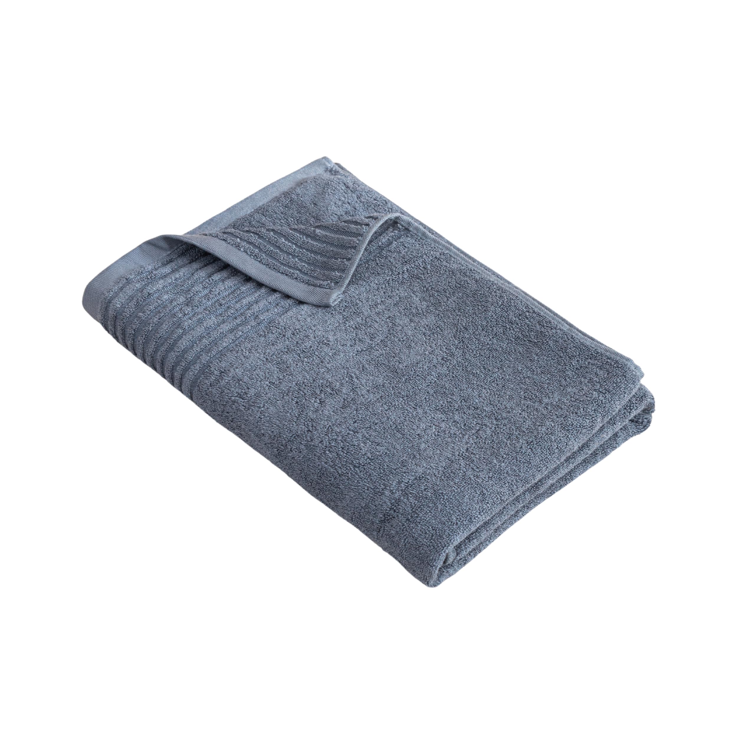 CUBE HOME Luxury 100% Bamboo Bath Towel - 90 x 180 cm - Natural Bamboo, Highly Absorbent, Quick Dry and Hypoallergenic (Eclipse Navy)